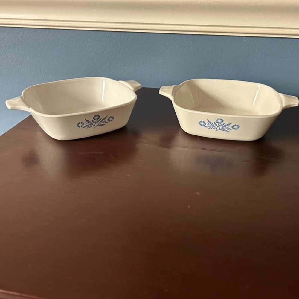 Two VTG Corning Ware Petite P-41 Individual Mini Casserole Dishes With Covers - Picture 3 of 10